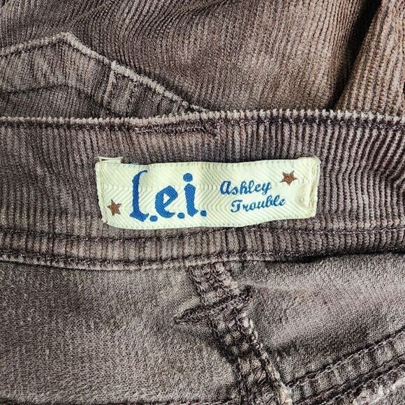 LEI Ashley Trouble Brown Corduroy Junior Girls Y2k Flare Regular 1 Small - Picture 5 of 6
